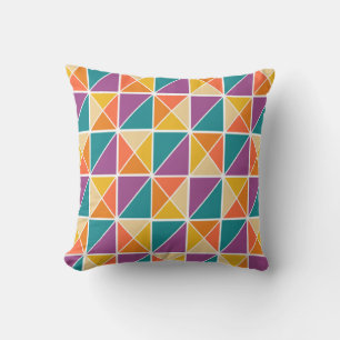 Bauhaus Squares Throw Pillow