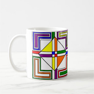 Bauhaus Stained Glass Coffee Mug