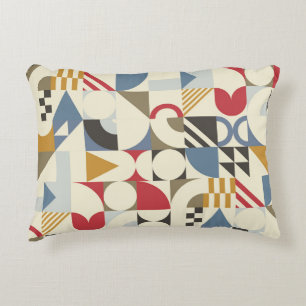 Bauhaus Style Geometric Shape Design Accent Pillow