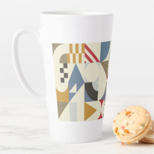 Bauhaus Style Geometric Shape Design Latte Mug