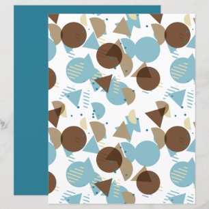 Bauhaus Style Mosaic Art Pattern Scrapbook Paper