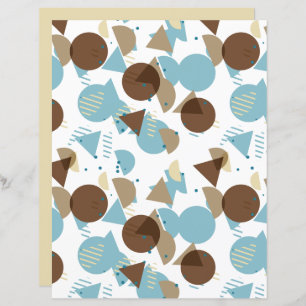 Bauhaus Style Mosaic Art Pattern Scrapbook Paper