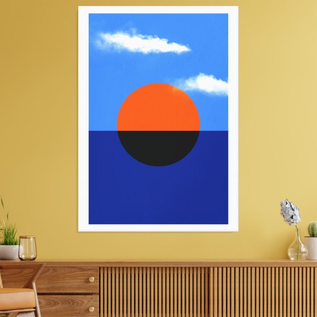Bauhaus Summer Horizon Canvas Print (Insitu(LivingRoom))