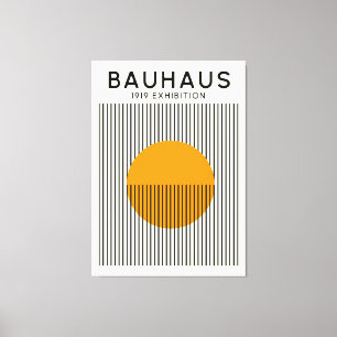 Bauhaus Sun Lines Poster Mid-Century Print