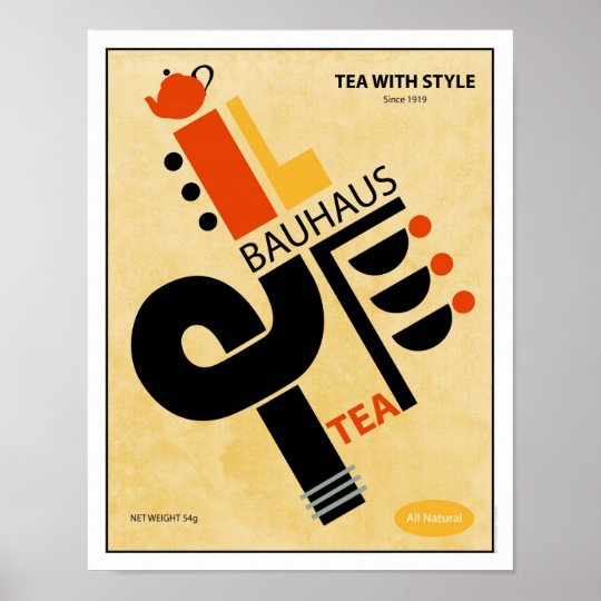 Bauhaus Tea Poster | Zazzle.ca