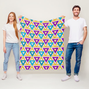 Bauhaus Triangle Mesh  Fleece Blanket