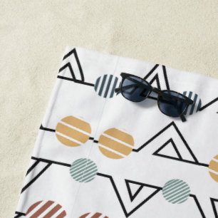 Bauhaus Triangles  Beach Towel