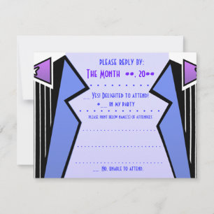 Bauhaus Tuxedo - LBV (Reply Card) RSVP Card