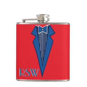 Bauhaus Tuxedo - RB (Personalized Flask) Hip Flask