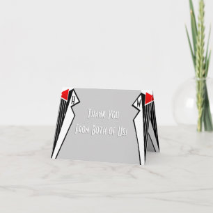 Bauhaus Tuxedo (Thank You From Both) Thank You Card