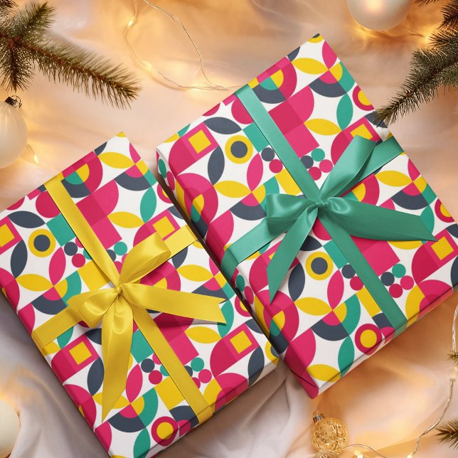 Bauhaus Vintage Style Wrapping Paper (vintage bauhaus birthday packing gift wrap,gift wrapping paper,return gift wrap paper,paper gift)