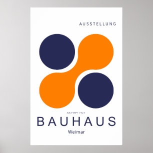 Bauhaus Weimar Impression sur toile cercle marine 