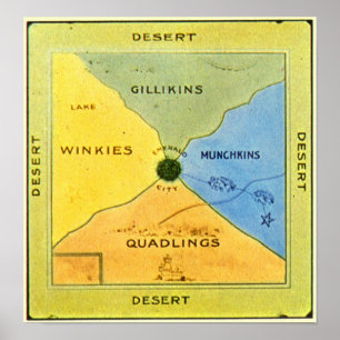 Baum's First Oz Map Poster