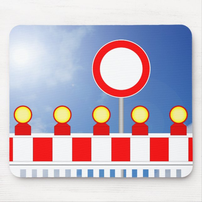 Baustellenabsperrung und Durchfahrt verboten Schil Mouse Pad (Front)