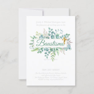 Baustismo Invitation Eucalyptus Greenery BUDGET