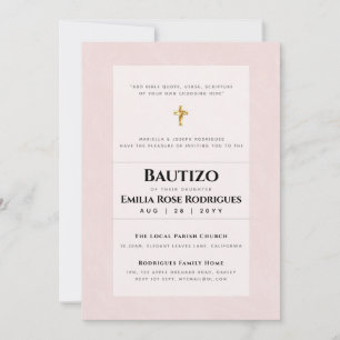 Bautismo BAPTISM moderne INVITATION Christening BA