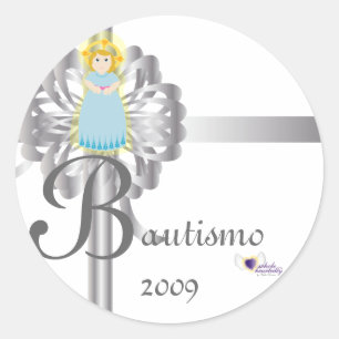 "Bautismo"! Sticker-Customize Classic Round Sticker