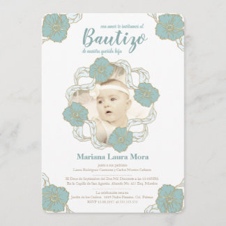 Bautizo Invitation, Unisex en español Invitation