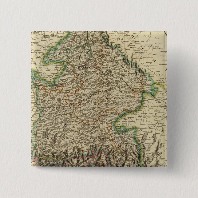 Bavaria 3 2 inch square button (Front)
