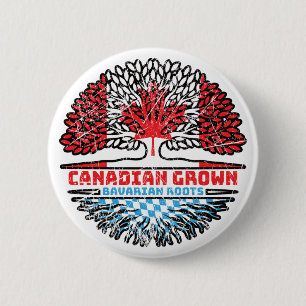 Bavaria Bavarian Canadian Canada Tree Roots Flag 2 Inch Round Button