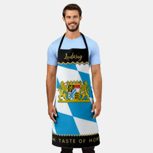 Bavaria Chefs Apron, Kitchen, Bavarian Flag Apron