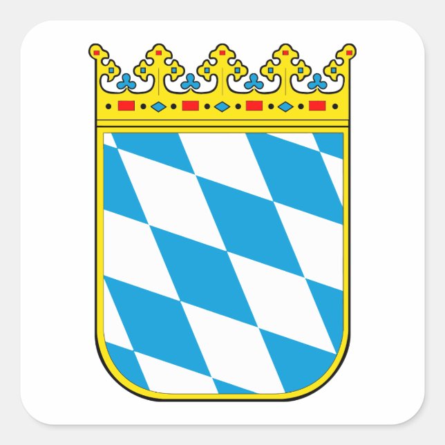 Bavaria Coat of Arms Square Sticker (Front)