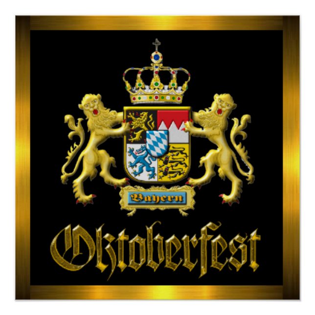 Bavaria Crest Oktoberfest Poster (Front)