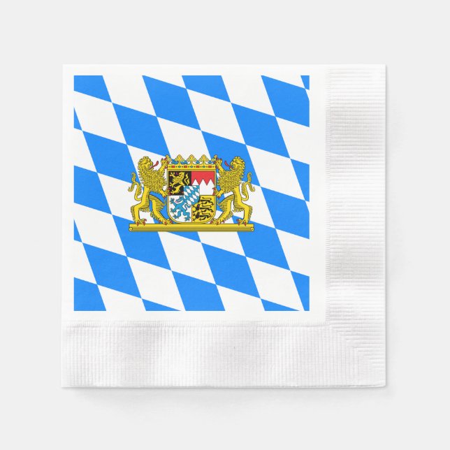 Bavaria flag-coat of arms   napkin (Front)