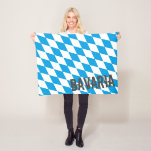 Bavaria Germany Diamond Flag Design Fleece Blanket