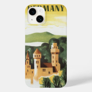 Bavaria, Germany, German Castle Vintage Travel Art Case-Mate iPhone 14 Case