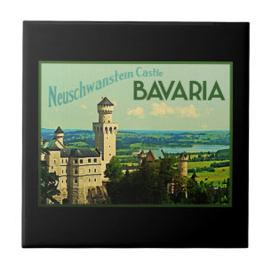 Bavaria Germany Neuschwanstein Castle Tile