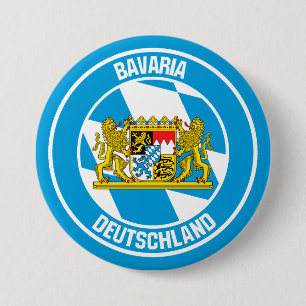 Bavaria Round Emblem 3 Inch Round Button