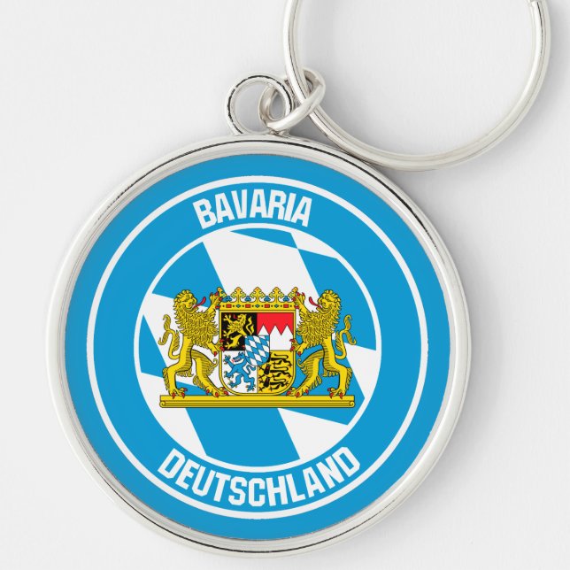 Bavaria Round Emblem Keychain (Front)