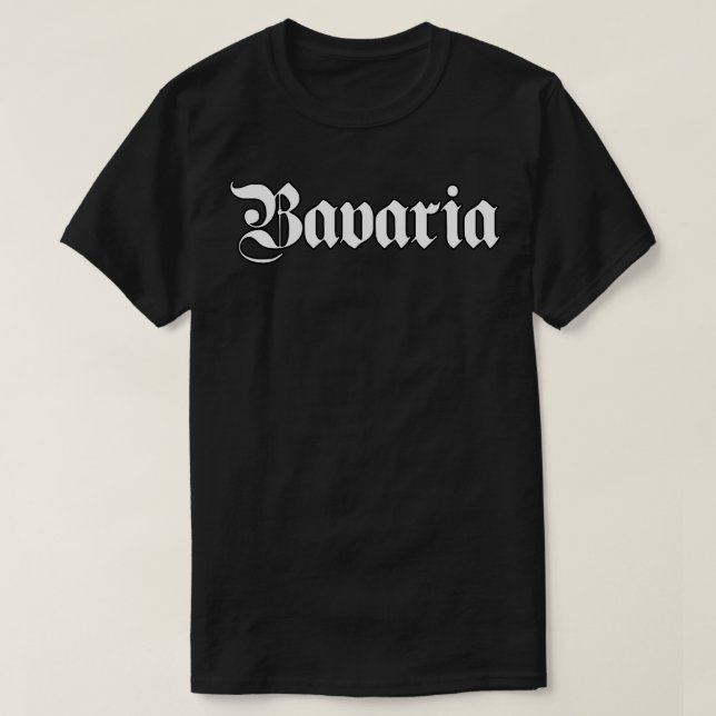 Bavaria written with gothic font T-Shirt (Design Front)