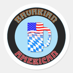 Bavarian American Stein Classic Round Sticker