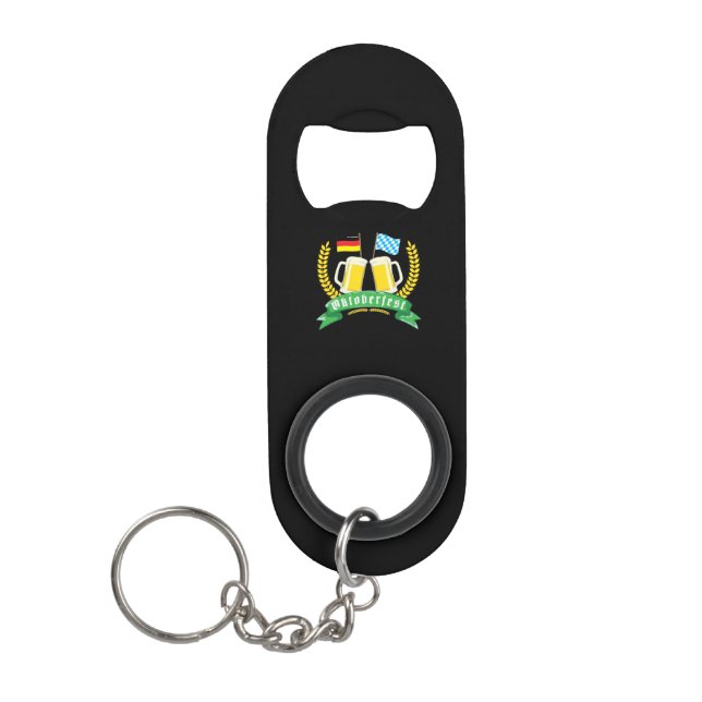 Bavarian and German flag Keychain Bottle Opener (Front)