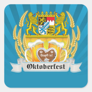Bavarian Arms and Beer Oktoberfest Sticker