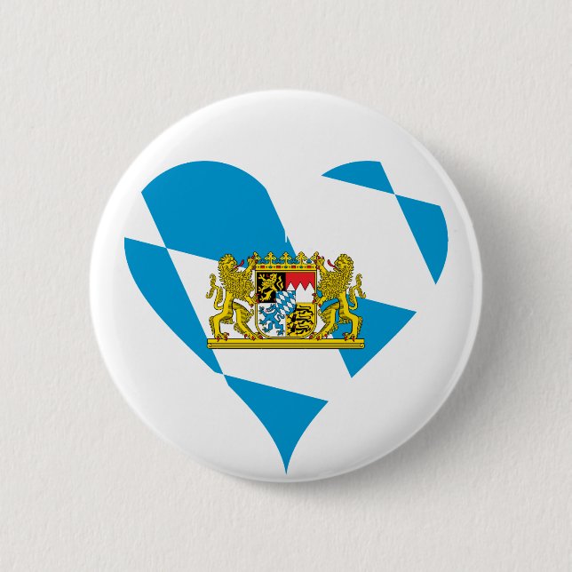 Bavarian flag 2 inch round button (Front)