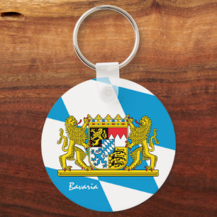Bavarian Flag & Bavaria holiday, patriots /sports Keychain