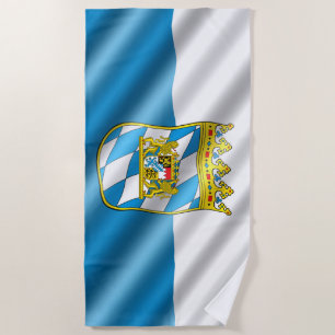 Bavarian flag beach towel