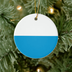Bavarian Flag Ceramic Ornament