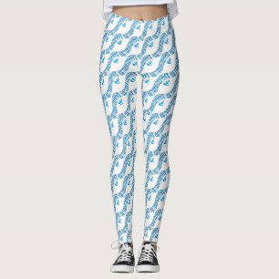 Bavarian Flag Colours Cute Oktoberfest Leggings