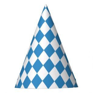 Bavarian Geometric Pattern for Oktoberfest. Party Hat