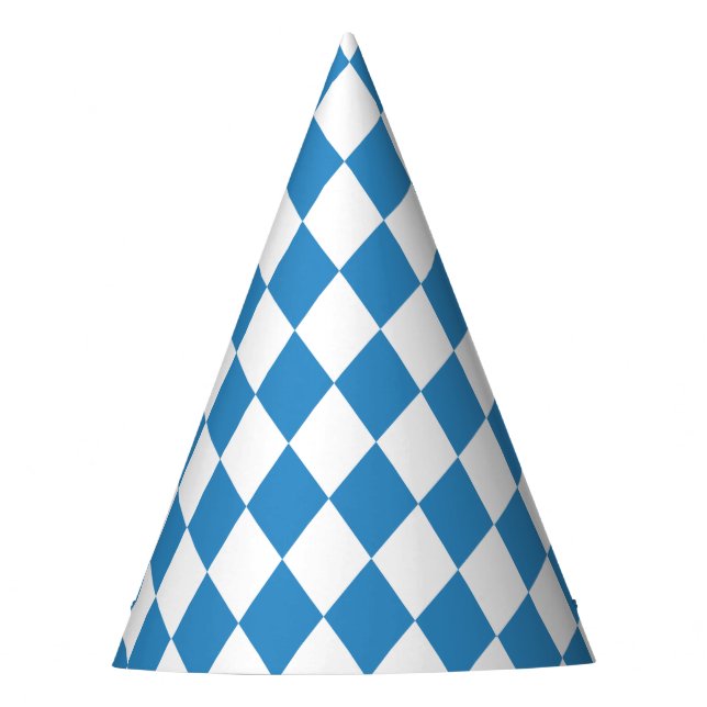Bavarian Geometric Pattern for Oktoberfest. Party Hat (Front)