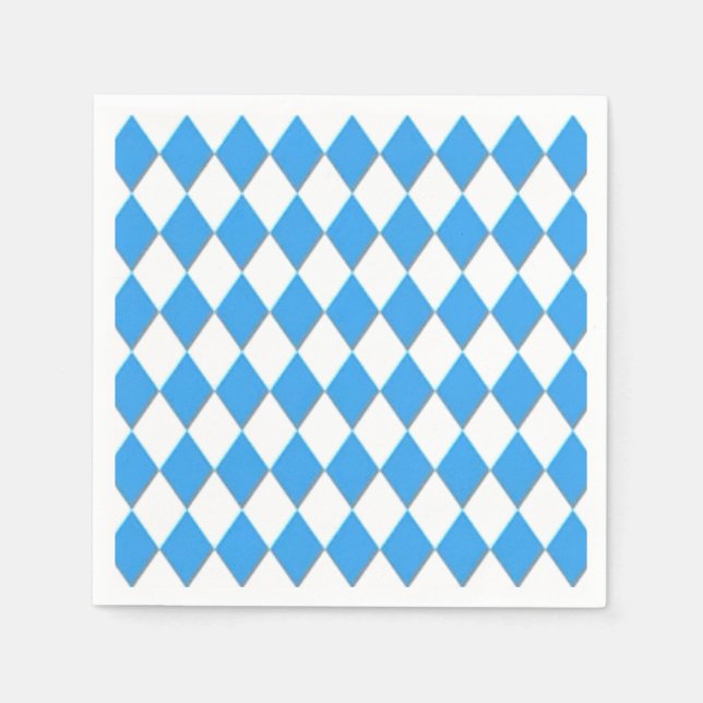 Bavarian Geometric pattern Oktoberfest  Napkin (Front)