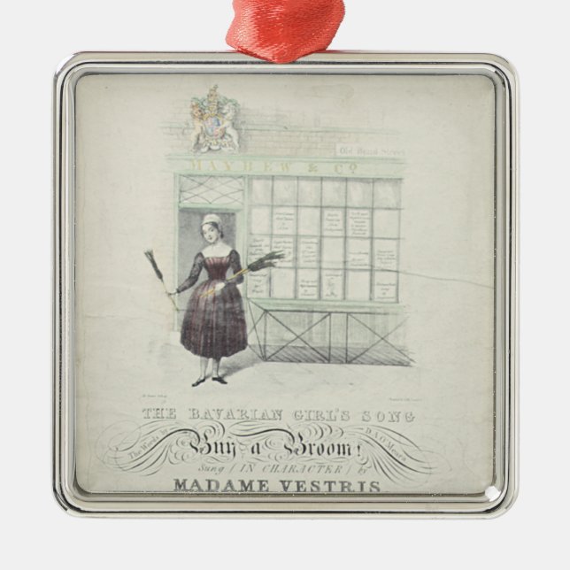 Bavarian Girls Song by Maxim Gouci, song sheet Metal Ornament (Front)