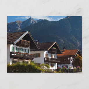 Bavarian Graffito Building Postcard