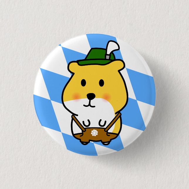 Bavarian Hamster 1 Inch Round Button (Front)