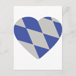 bavarian heart icon postcard