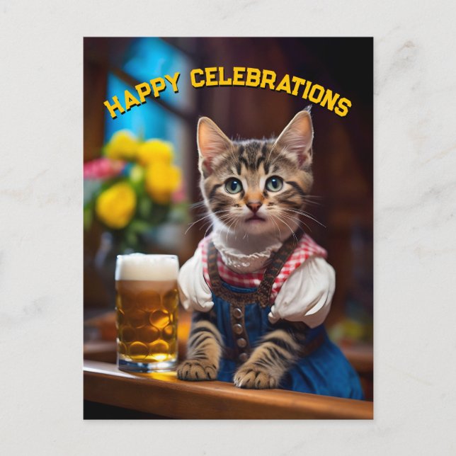 Bavarian Kitten Postcard (Front)